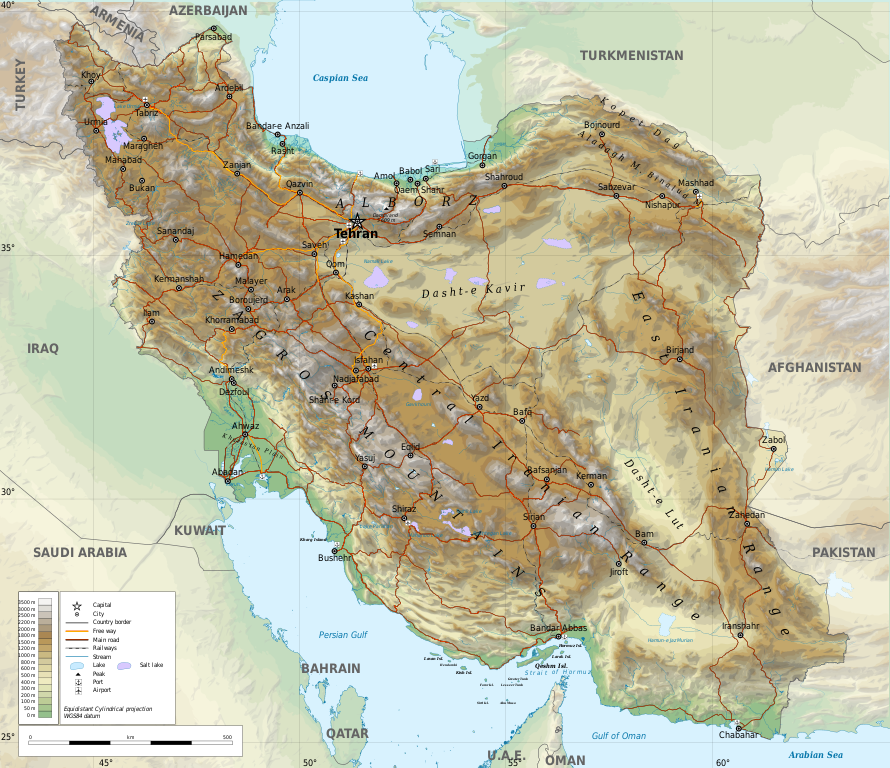 map Iran